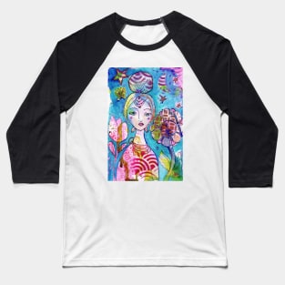 Moon Garden Girl Baseball T-Shirt